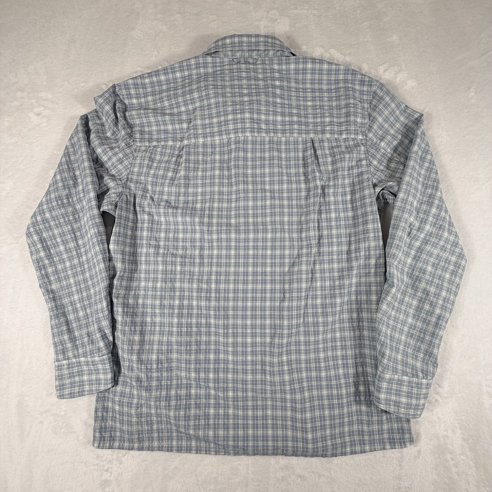 Simms Shirt Men's Size L Green Plaid Fishing Long Sleeve Button Up - Picture 4 of 8